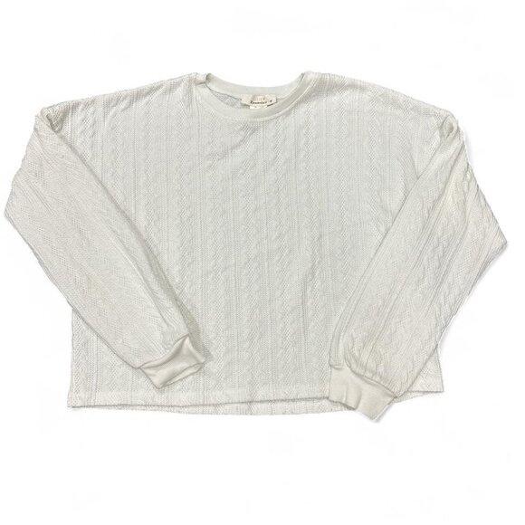 URBAN Romantics Tops - White Cropped Long Sleeve